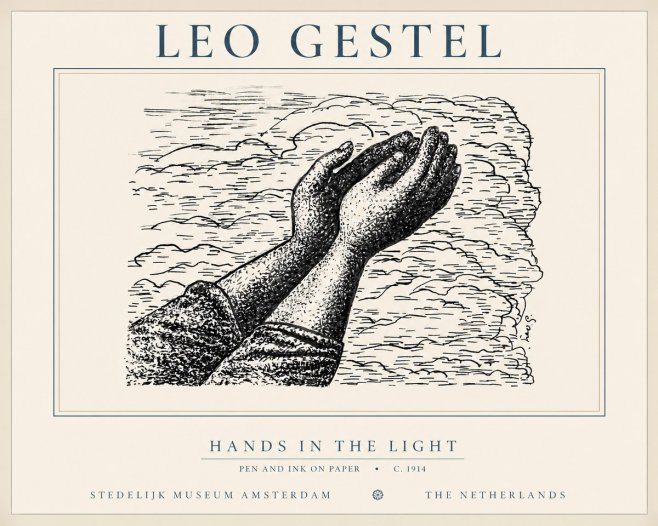 Leo Gestel Hands in the Light No3 - Poster