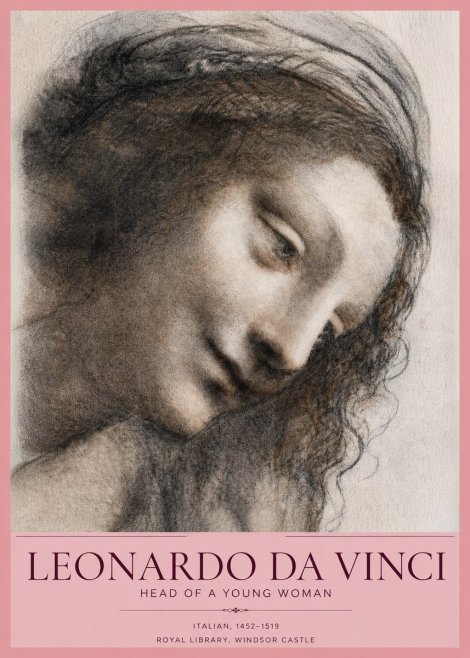 Leonardo da Vinci Head of a Young Woman I No3 - Poster