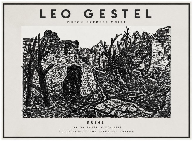 Leo Gestel Ruins No1 - Poster