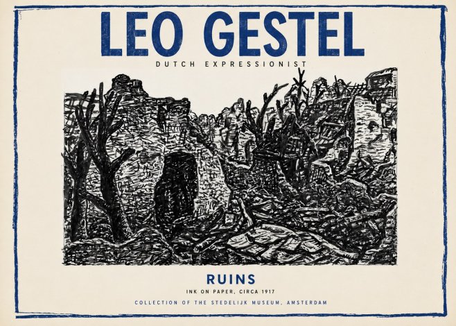 Leo Gestel Ruins No3 - Poster