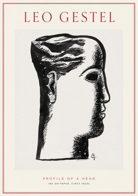 Leo Gestel Profile of a Head No2 - Poster