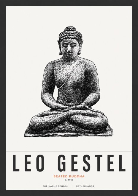 Leo Gestel Seated Buddha No3 - Poster