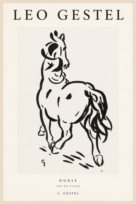 Leo Gestel Horse No1 - Poster