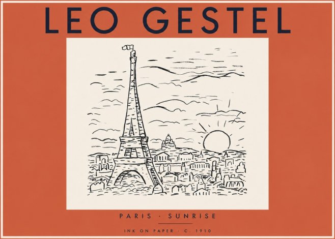 Leo Gestel Paris Sunrise No4 - Poster