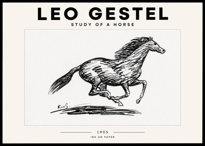 Leo Gestel Study of a Horse No2 - Poster