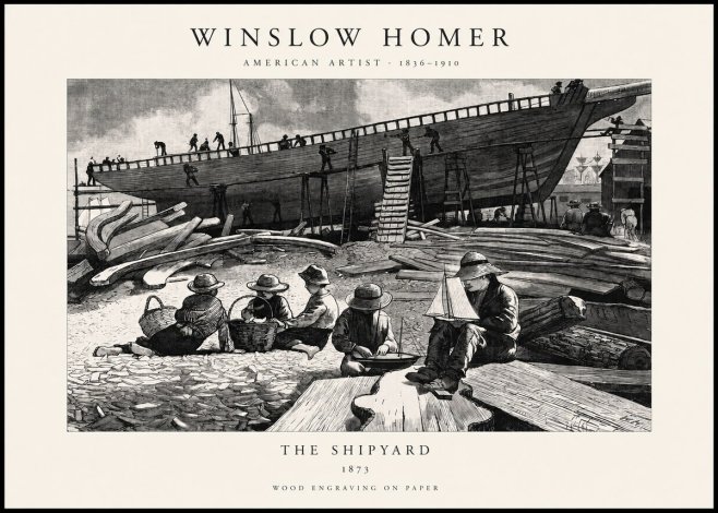 Winslow Homer The Shipyard No1 - Poster