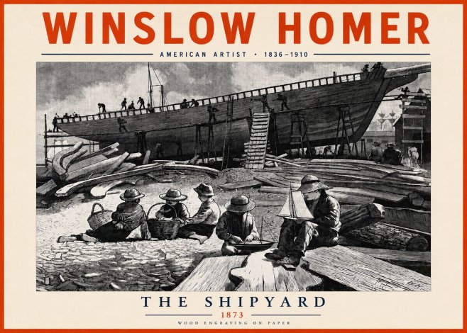 Winslow Homer The Shipyard No3 - Poster