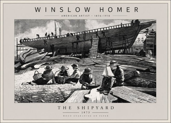 Winslow Homer The Shipyard No5 - Poster