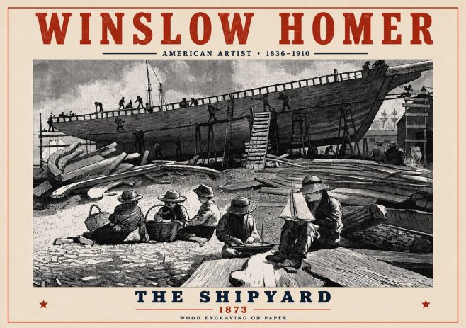 Winslow Homer The Shipyard No6 - Poster