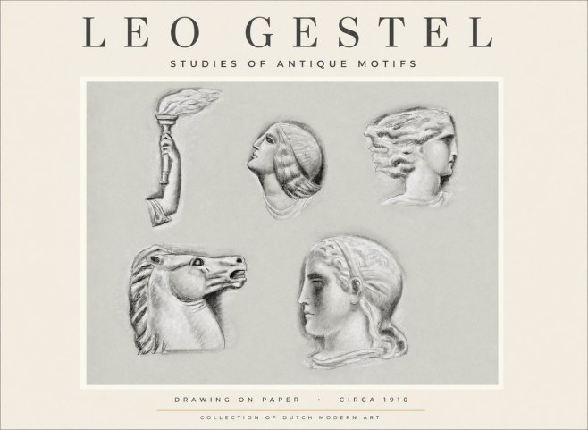 Leo Gestel Studies of Antique Motifs No1 - Poster