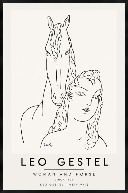 Leo Gestel Woman and Horse No6 - Poster