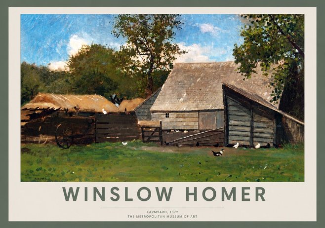 Winslow Homer Farmyard, 1872 No2 - Poster