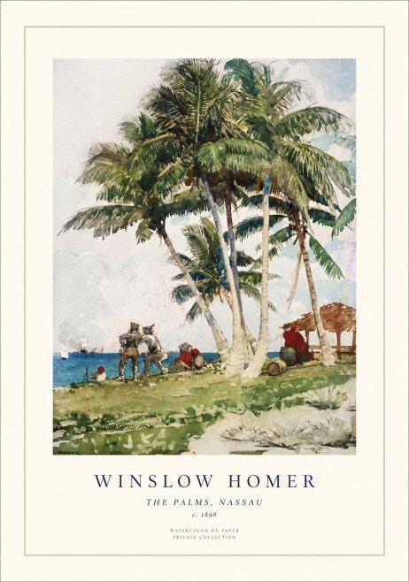 Winslow Homer The Palms, Nassau No1 - Poster