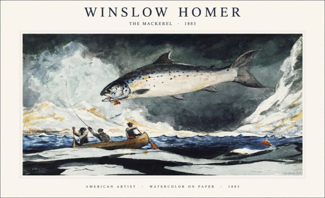 Winslow Homer The Mackerel No1 - Poster