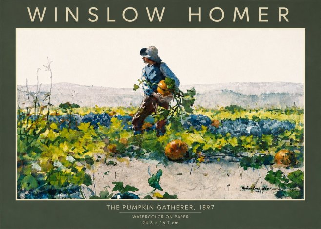 Winslow Homer The Pumpkin Gatherer, 1897 No4 - Poster