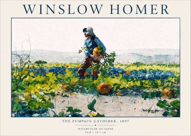 Winslow Homer The Pumpkin Gatherer, 1897 No5 - Poster