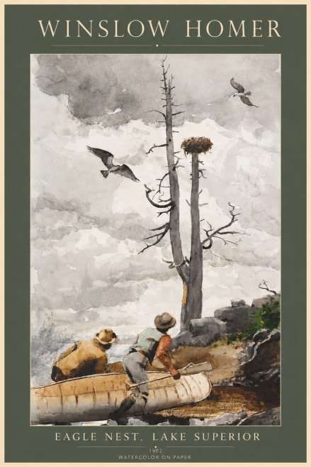 Winslow Homer Eagle Nest, Lake Superior No3 - Poster