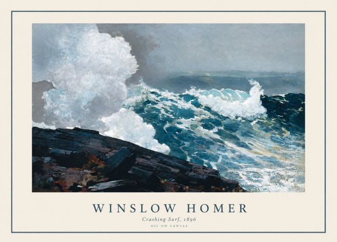Winslow Homer Crashing Surf, 1896 No1 - Poster