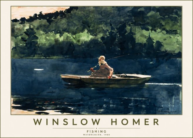 Winslow Homer Fishing No5 - Poster