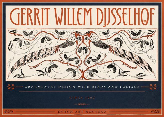 Gerrit Willem Dijsselhof Ornamental Design with Birds and Foliage No5 - Poster