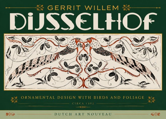 Gerrit Willem Dijsselhof Ornamental Design with Birds and Foliage No6 - Poster