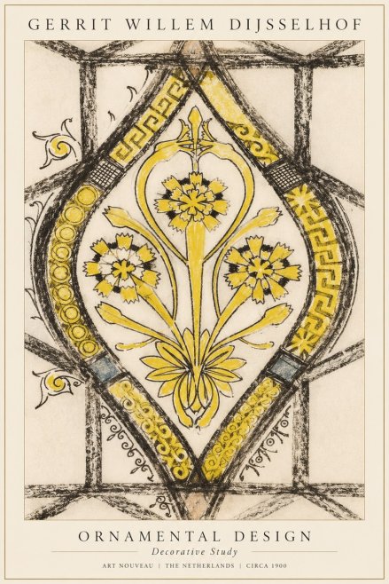 Gerrit Willem Dijsselhof Ornamental Design No5 - Poster