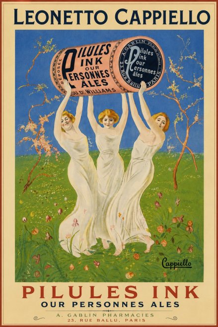Leonetto Cappiello Pilules Ink Our Personnes Ales No4 - Poster