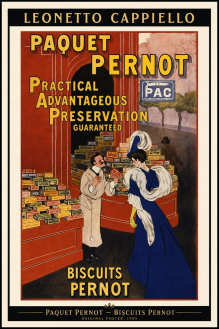 Leonetto Cappiello Paquet Pernot – Biscuits Pernot No2 - Poster