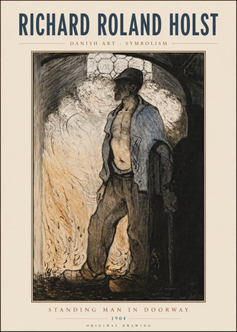 Richard Roland Holst Standing Man in Doorway No3 - Poster