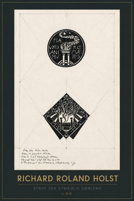 Richard Roland Holst Study for Emblems No3 - Poster