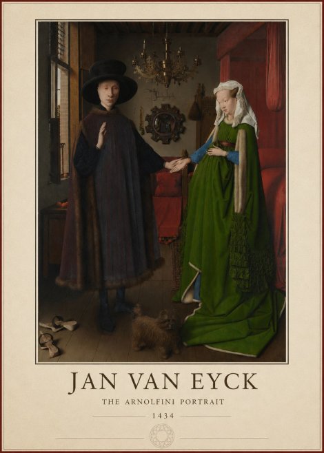 Jan van Eyck The Arnolfini Portrait III No4 - Poster