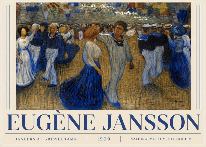 Eugène Jansson Dancers at Grisslehamn No4 - Poster