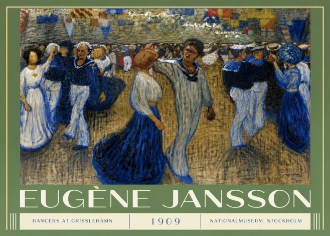Eugène Jansson Dancers at Grisslehamn No5 - Poster