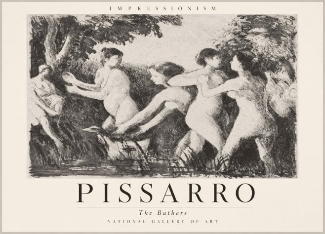 Pissarro The Bathers No2 - Poster