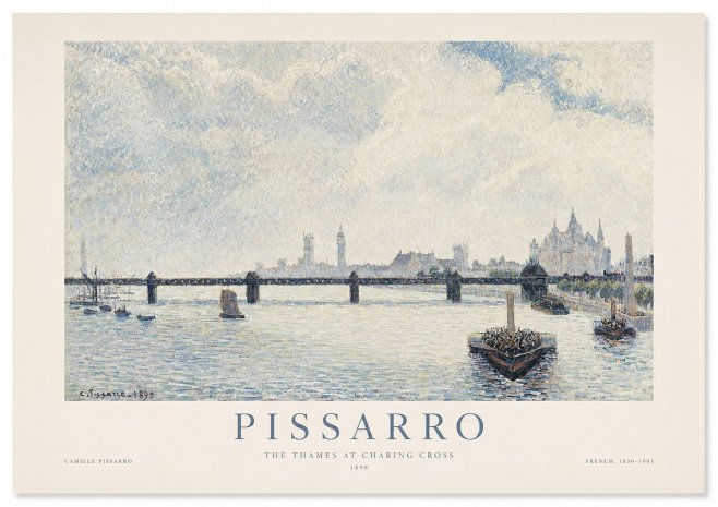 Pissarro The Thames at Charing Cross No1 - Poster