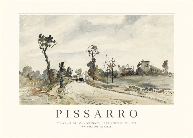 Pissarro Souvenir of Louveciennes, Near Versailles - 1871 No1 - Poster