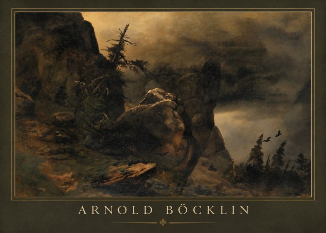 Arnold Böcklin Felsabhang Mit Wettertannen No5 - Poster