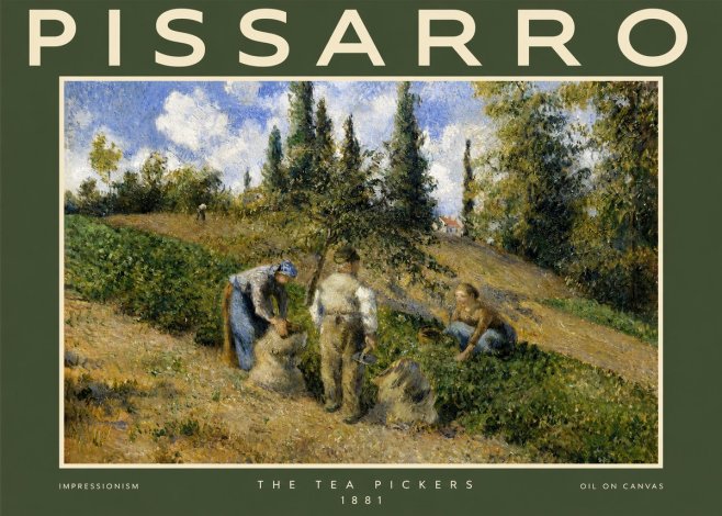 Pissarro The Tea Pickers No2 - Poster