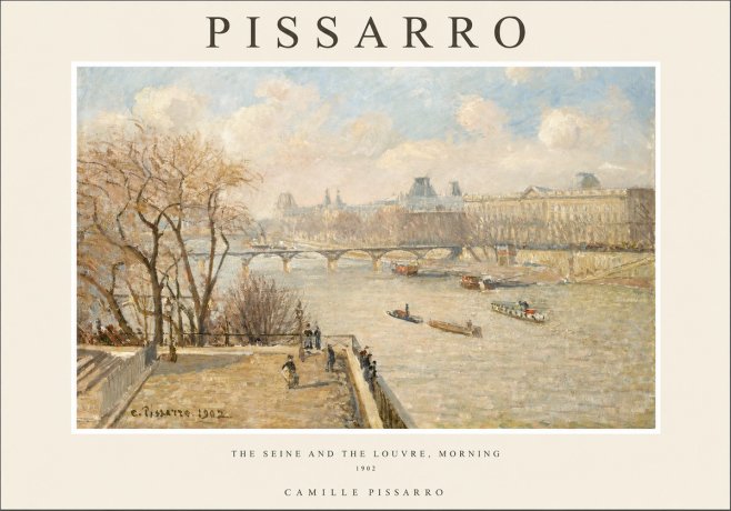 Pissarro The Seine and the Louvre, Morning No1 - Poster