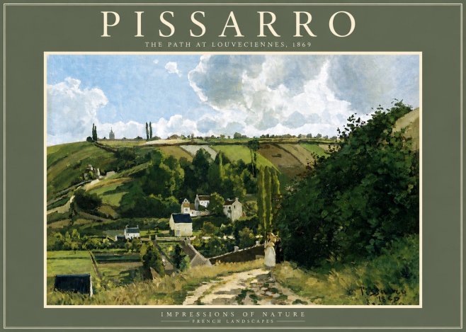 Pissarro The Path at Louveciennes, 1869 No4 - Poster
