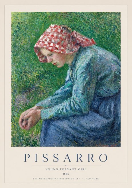 Pissarro Young Peasant Girl No1 - Poster