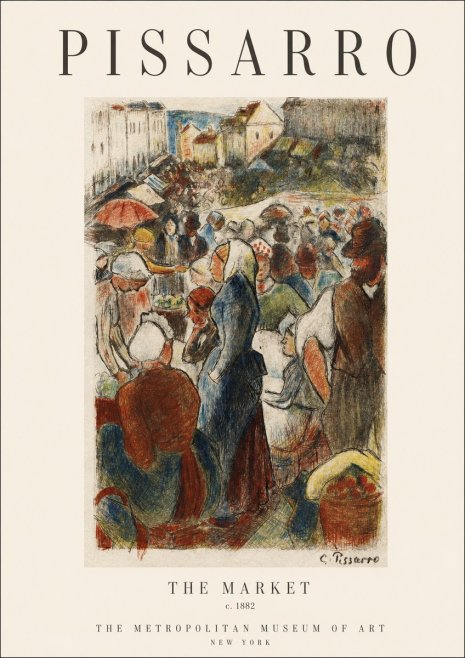 Pissarro The Market II No1 - Poster