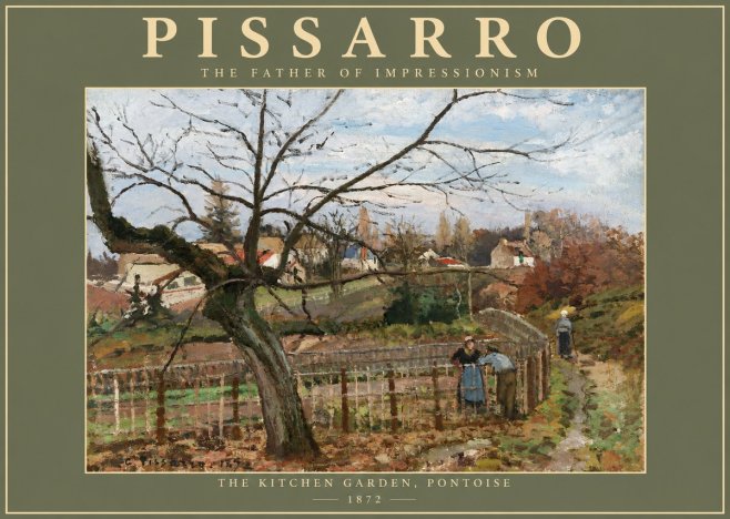 Pissarro The Kitchen Garden, Pontoise No2 - Poster