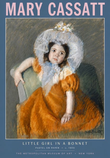 Mary Cassatt Little Girl in a Bonnet No5 - Poster