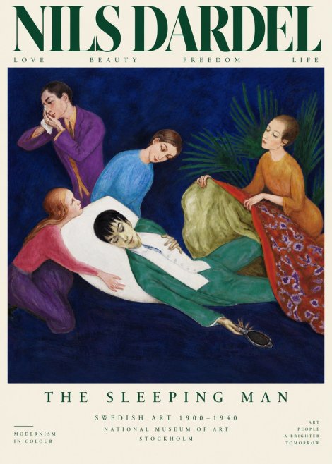 Nils Dardel The Sleeping Man No5 - Poster