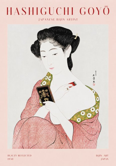 Hashiguchi Goyō Beauty Reflected No1 - Poster