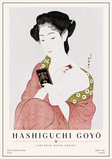 Hashiguchi Goyō Beauty Reflected No6 - Poster