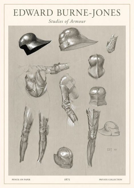 Edward Burne-Jones Studies of Armour No1 - Poster