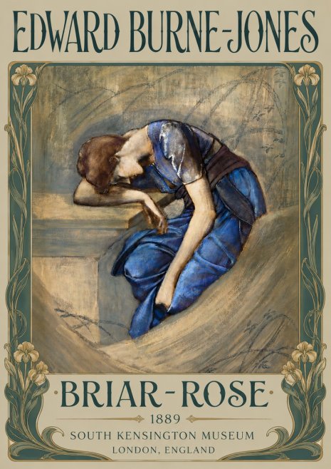 Edward Burne-Jones Briar-rose No6 - Poster