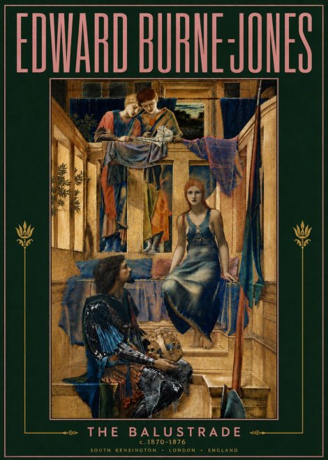 Edward Burne-Jones The Balustrade No5 - Poster